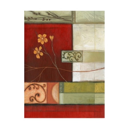 Pablo Esteban 'Three Orange Flowers' Canvas Art,24x32